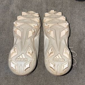 White size 11 adidas baseball cleats
